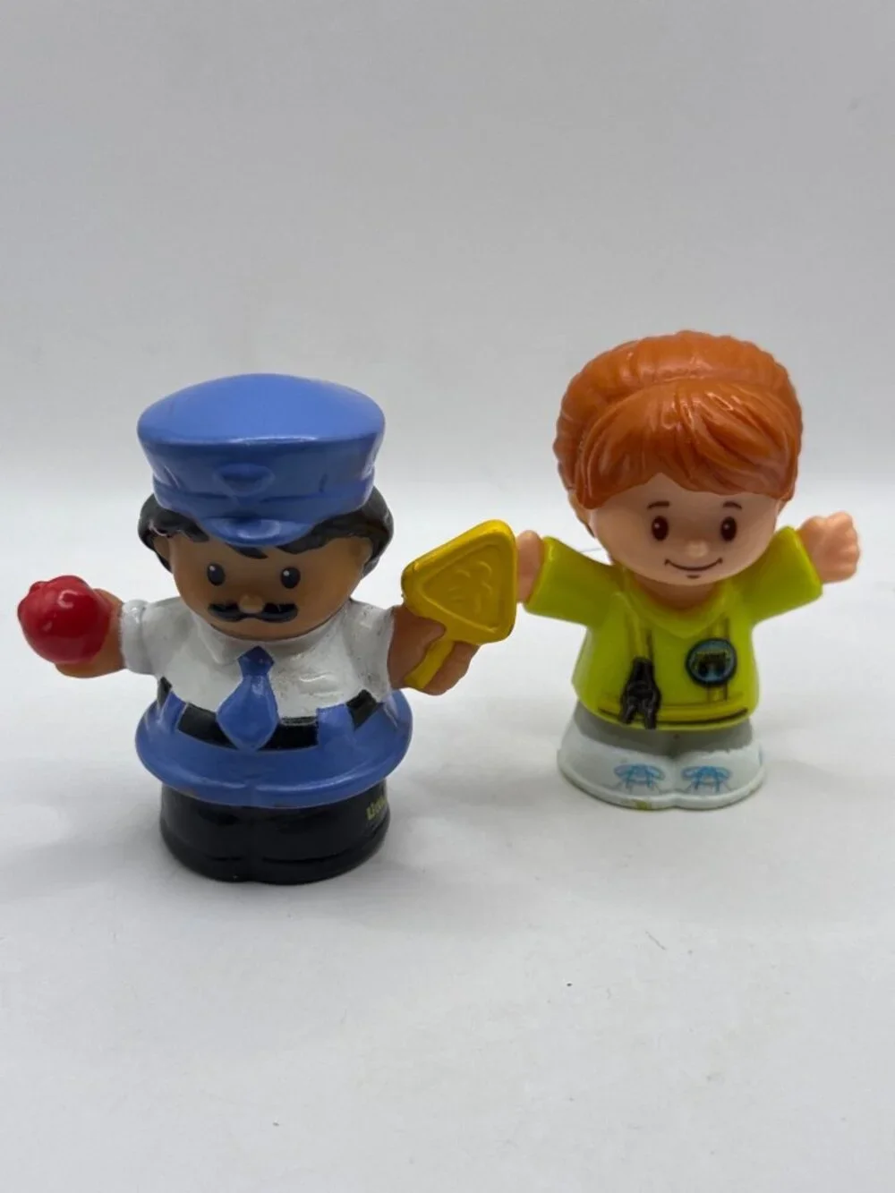 Fisher Price Little People Figures Lot Bus Driver Emily Crossing Guard Carlos